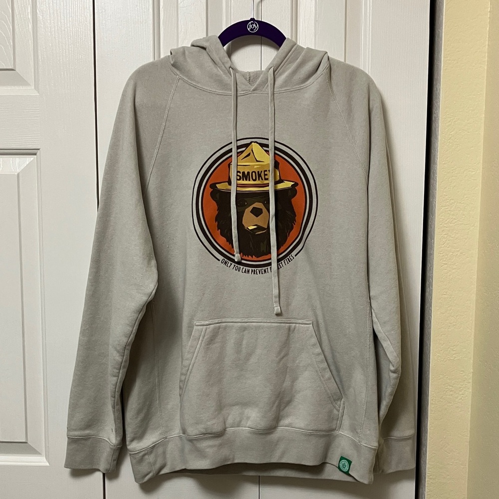 Smokey Bear Light Gray Hoodie